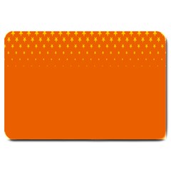 Orange Star Space Large Doormat  by Mariart