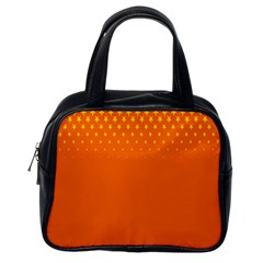 Orange Star Space Classic Handbags (one Side) by Mariart