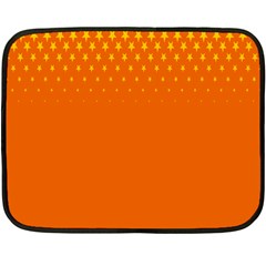 Orange Star Space Fleece Blanket (mini) by Mariart