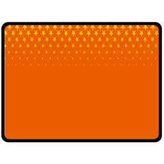 Orange Star Space Fleece Blanket (large)  by Mariart