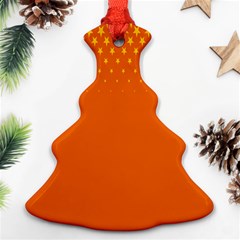 Orange Star Space Ornament (christmas Tree)  by Mariart