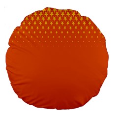 Orange Star Space Large 18  Premium Round Cushions by Mariart