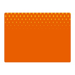 Orange Star Space Double Sided Flano Blanket (mini)  by Mariart