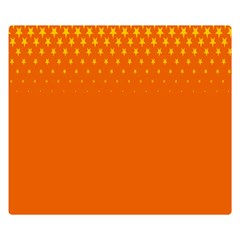 Orange Star Space Double Sided Flano Blanket (small)  by Mariart