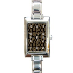 Magic Sleight Plaid Rectangle Italian Charm Watch by Mariart