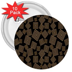 Magic Sleight Plaid 3  Buttons (10 Pack) 