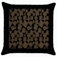 Magic Sleight Plaid Throw Pillow Case (black) by Mariart