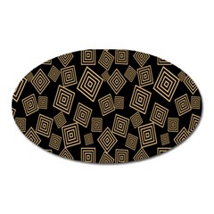 Magic Sleight Plaid Oval Magnet by Mariart