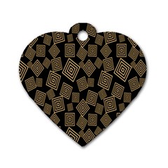 Magic Sleight Plaid Dog Tag Heart (two Sides) by Mariart