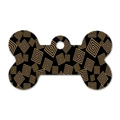 Magic Sleight Plaid Dog Tag Bone (two Sides) by Mariart