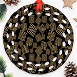 Magic Sleight Plaid Round Filigree Ornament (Two Sides) Back