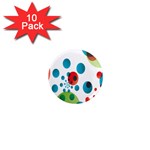 Polka Dot Circle Red Blue Green 1  Mini Magnet (10 pack)  Front