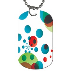 Polka Dot Circle Red Blue Green Dog Tag (two Sides) by Mariart