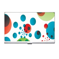 Polka Dot Circle Red Blue Green Business Card Holders by Mariart