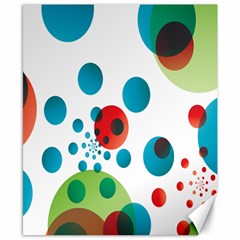 Polka Dot Circle Red Blue Green Canvas 8  X 10  by Mariart