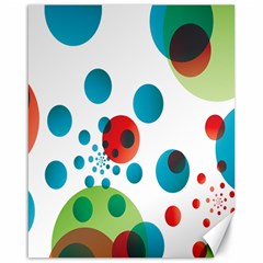 Polka Dot Circle Red Blue Green Canvas 16  X 20   by Mariart