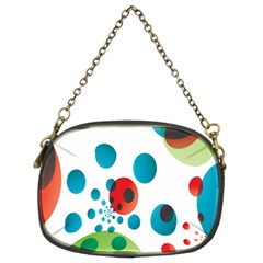 Polka Dot Circle Red Blue Green Chain Purses (two Sides)  by Mariart