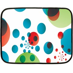 Polka Dot Circle Red Blue Green Double Sided Fleece Blanket (mini)  by Mariart