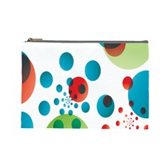 Polka Dot Circle Red Blue Green Cosmetic Bag (large)  by Mariart