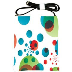 Polka Dot Circle Red Blue Green Shoulder Sling Bags by Mariart