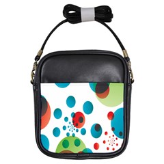 Polka Dot Circle Red Blue Green Girls Sling Bags by Mariart