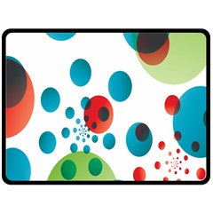 Polka Dot Circle Red Blue Green Fleece Blanket (large)  by Mariart