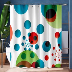 Polka Dot Circle Red Blue Green Shower Curtain 60  X 72  (medium)  by Mariart