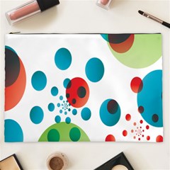 Polka Dot Circle Red Blue Green Cosmetic Bag (xxl)  by Mariart