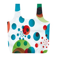 Polka Dot Circle Red Blue Green Full Print Recycle Bags (l)  by Mariart