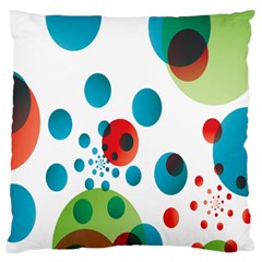 Polka Dot Circle Red Blue Green Standard Flano Cushion Case (two Sides) by Mariart