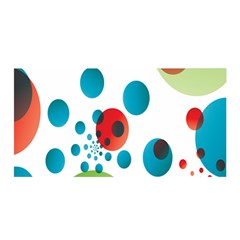 Polka Dot Circle Red Blue Green Satin Wrap by Mariart