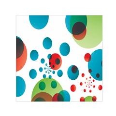 Polka Dot Circle Red Blue Green Small Satin Scarf (square) by Mariart