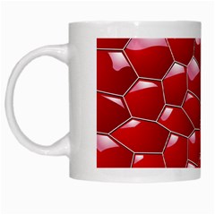 Plaid Iron Red Line Light White Mugs by Mariart