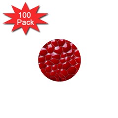 Plaid Iron Red Line Light 1  Mini Magnets (100 Pack) 