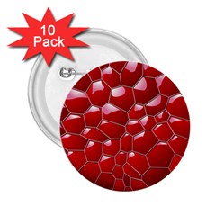 Plaid Iron Red Line Light 2 25  Buttons (10 Pack) 