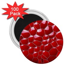 Plaid Iron Red Line Light 2 25  Magnets (100 Pack) 