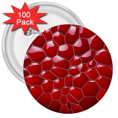 Plaid Iron Red Line Light 3  Buttons (100 Pack)  by Mariart