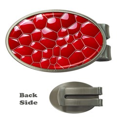 Plaid Iron Red Line Light Money Clips (oval) 