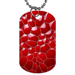 Plaid Iron Red Line Light Dog Tag (two Sides) by Mariart