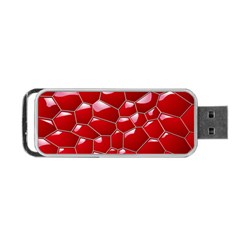 Plaid Iron Red Line Light Portable Usb Flash (one Side) by Mariart