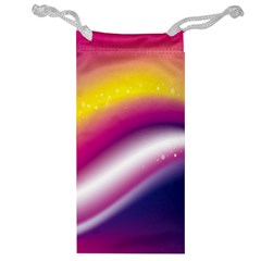 Rainbow Space Red Pink Purple Blue Yellow White Star Jewelry Bag by Mariart