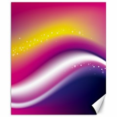 Rainbow Space Red Pink Purple Blue Yellow White Star Canvas 8  X 10  by Mariart