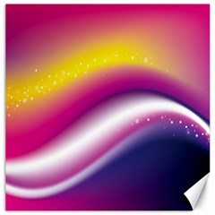 Rainbow Space Red Pink Purple Blue Yellow White Star Canvas 20  X 20   by Mariart