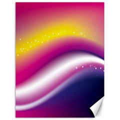 Rainbow Space Red Pink Purple Blue Yellow White Star Canvas 18  X 24   by Mariart