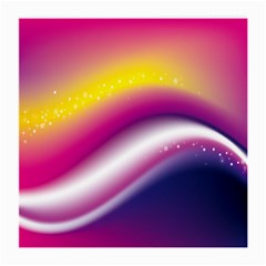 Rainbow Space Red Pink Purple Blue Yellow White Star Medium Glasses Cloth (2-side) by Mariart