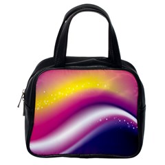 Rainbow Space Red Pink Purple Blue Yellow White Star Classic Handbags (one Side) by Mariart