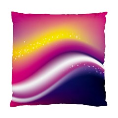 Rainbow Space Red Pink Purple Blue Yellow White Star Standard Cushion Case (two Sides) by Mariart