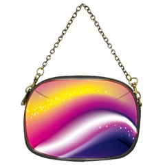 Rainbow Space Red Pink Purple Blue Yellow White Star Chain Purses (two Sides)  by Mariart