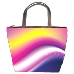 Rainbow Space Red Pink Purple Blue Yellow White Star Bucket Bags by Mariart