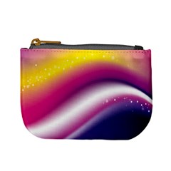 Rainbow Space Red Pink Purple Blue Yellow White Star Mini Coin Purses by Mariart